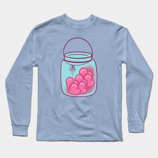 Glass jar with hearts Long Sleeve T-Shirt